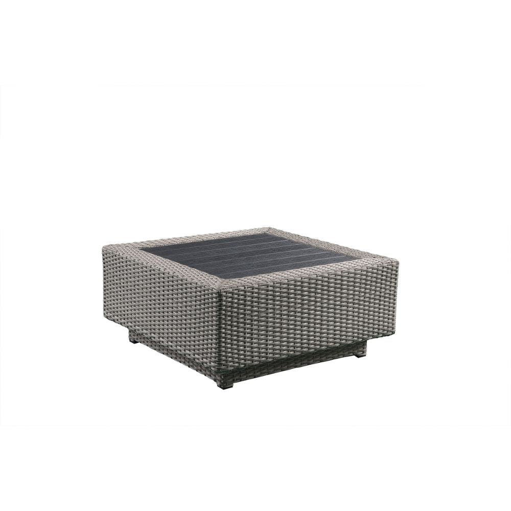 Salena Patio Sectional Sofa w/4 Pillows & Coffee Table