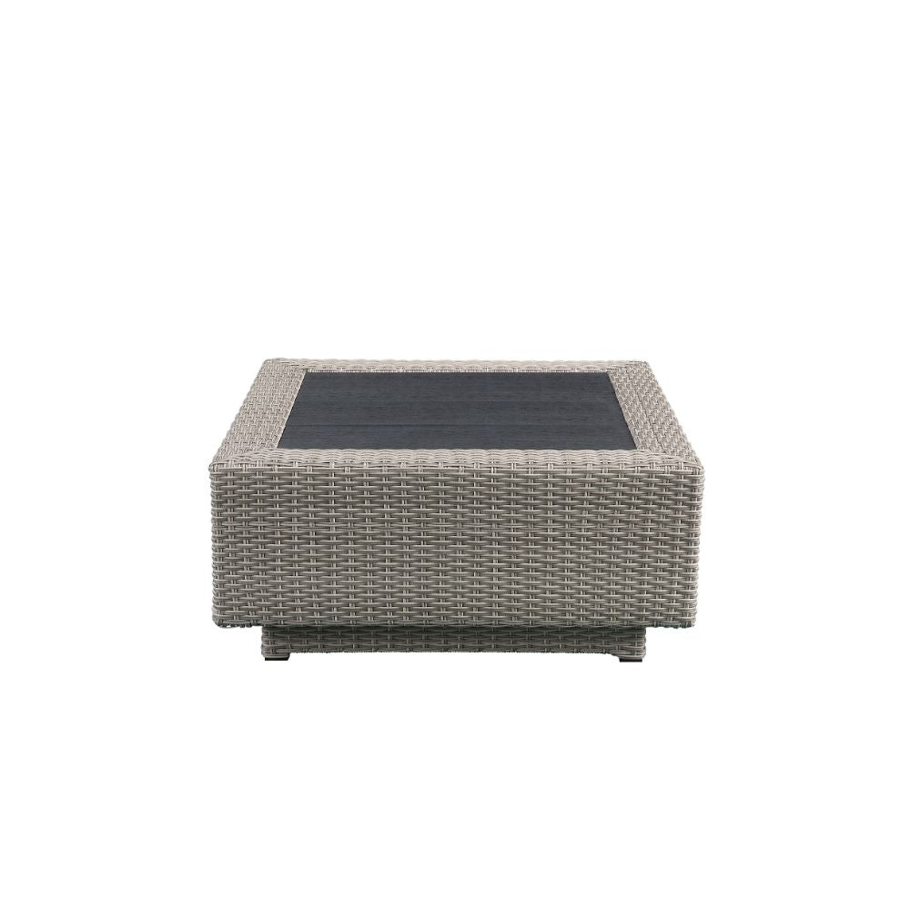 Salena Patio Sectional Sofa w/4 Pillows & Coffee Table