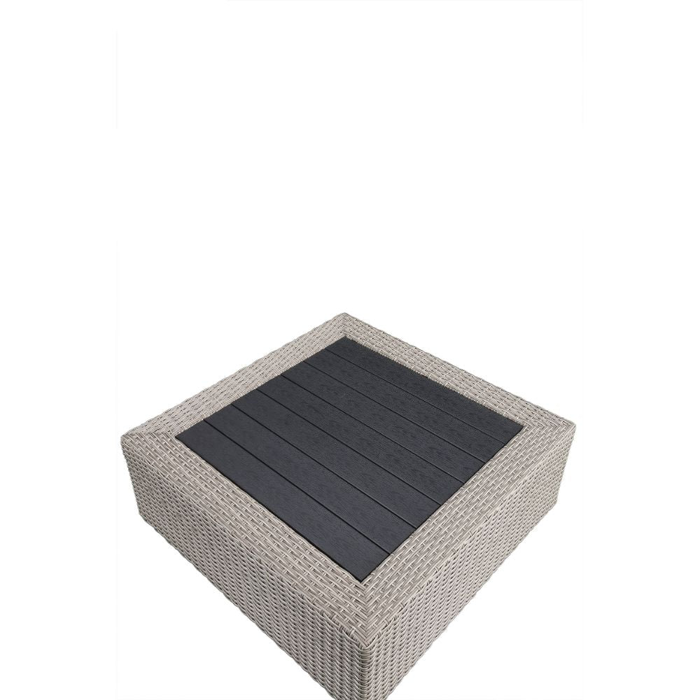 Salena Patio Sectional Sofa w/4 Pillows & Coffee Table