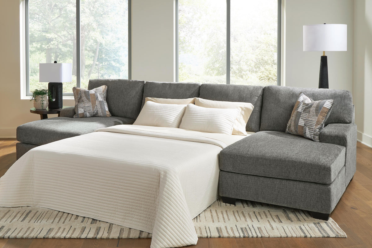 Clarington 3-Piece Sleeper Sectional with Double Chaise