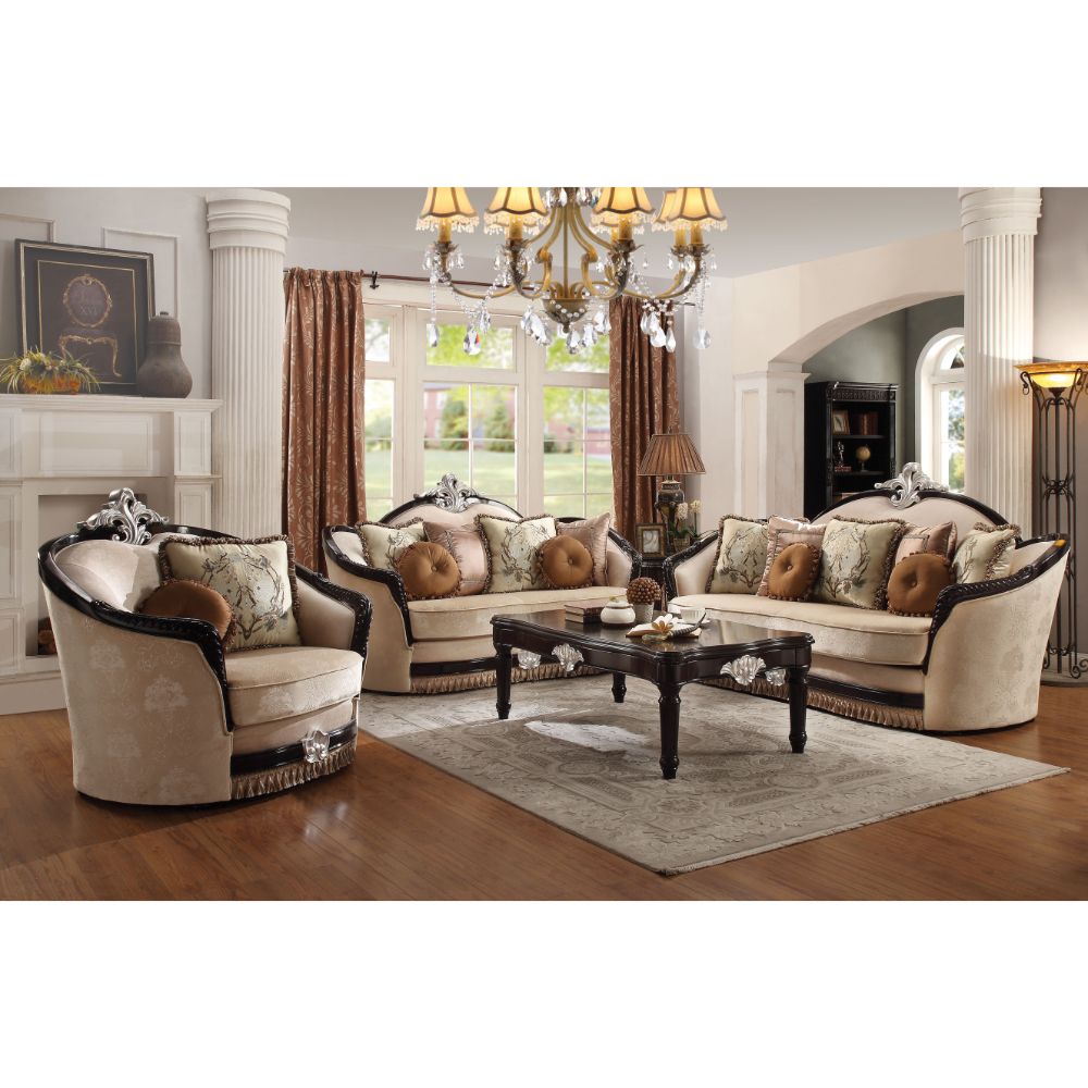 Ernestine Loveseat w/6 Pillows