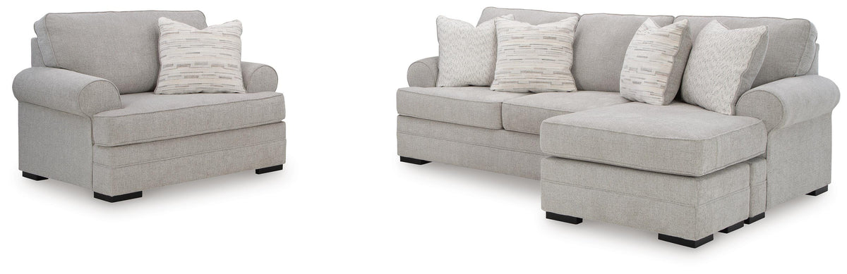 Eastonbridge Sofa Chaise and Oversized Chair
