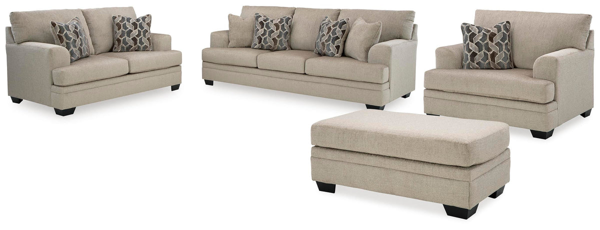 Stonemeade Sofa, Loveseat, Oversized Chair and Ottoman