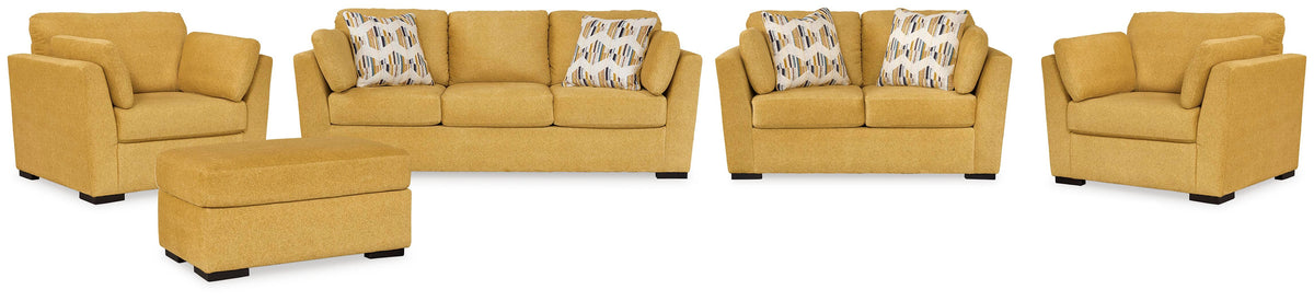 Keerwick Sofa, Loveseat, Ottoman and 2 Chairs