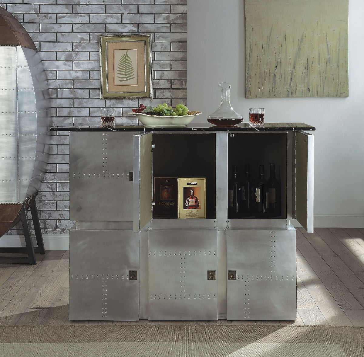 Brancaster Bar Table w/Natrual Marble Top