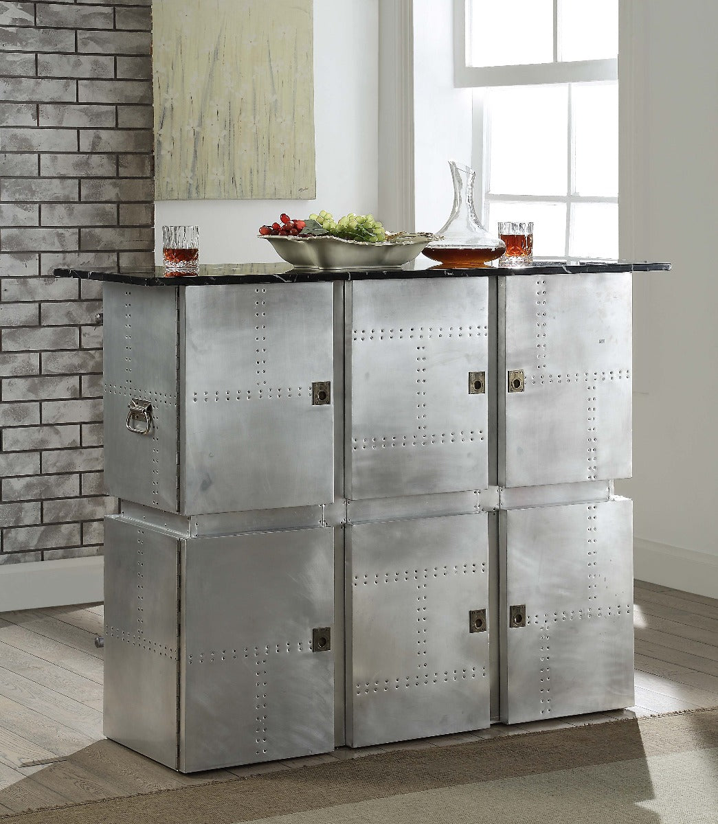 Brancaster Bar Table w/Natrual Marble Top