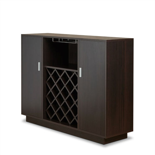 Hazen Server w/Wine Rack & Cup Holder