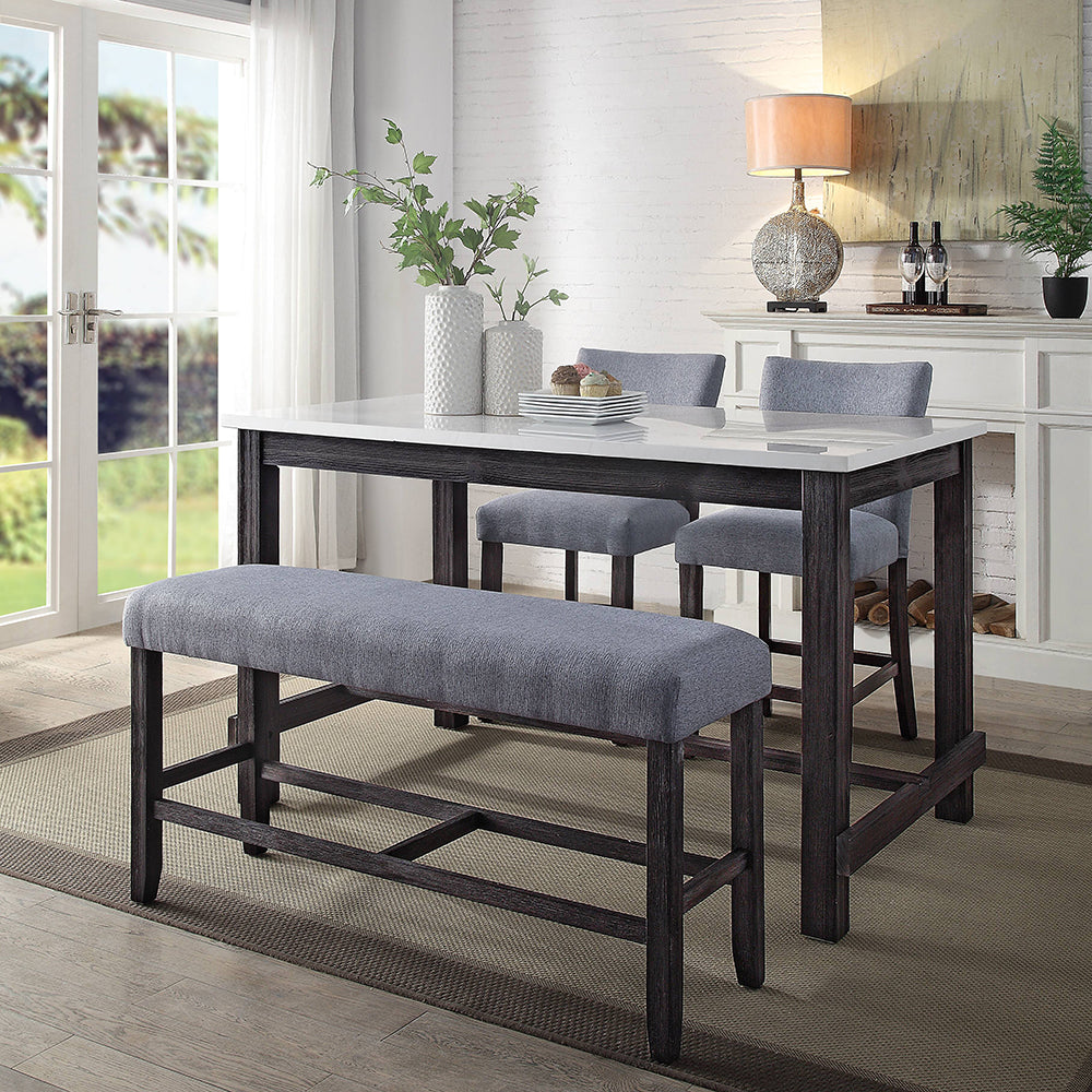 Yelena Counter Height Table w/Natrual Marble Top