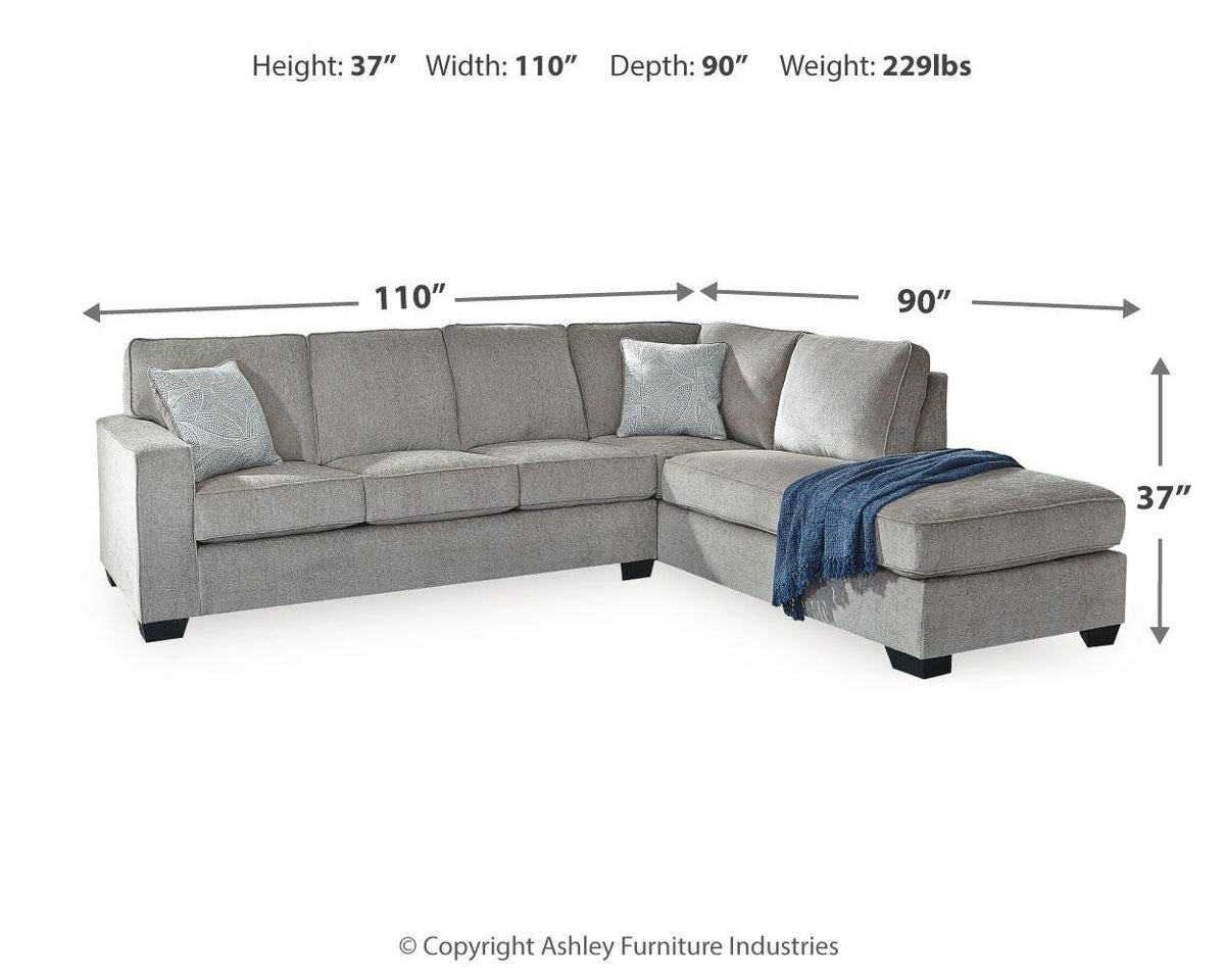 Altari 2-Piece Sleeper Sectional, Loveseat and Ottoman