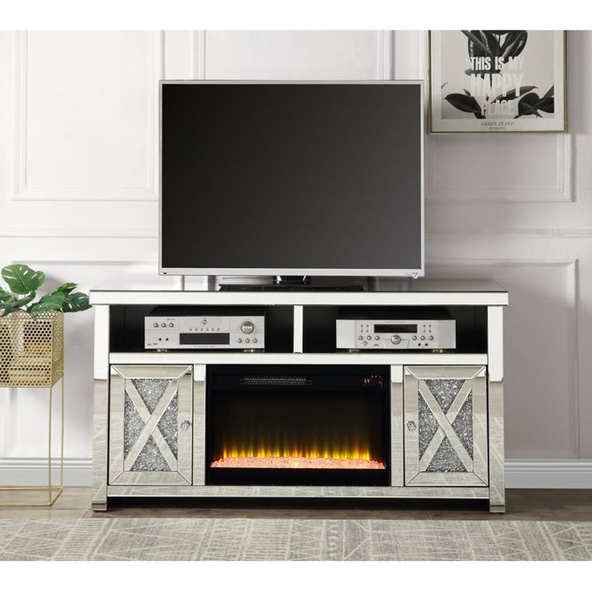 Noralie TV Stand w/Fireplace