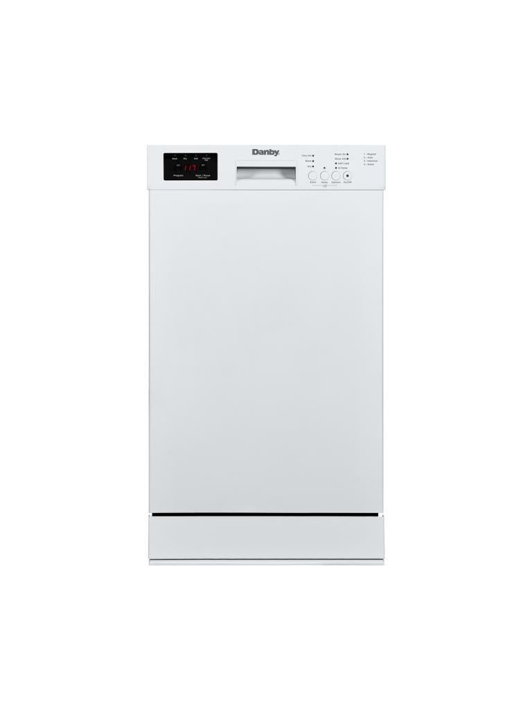 Danby DDW18D1EW - 18" Built-In Dishwasher, 10 Place Settings, 4 Wash Programs, ESTAR
