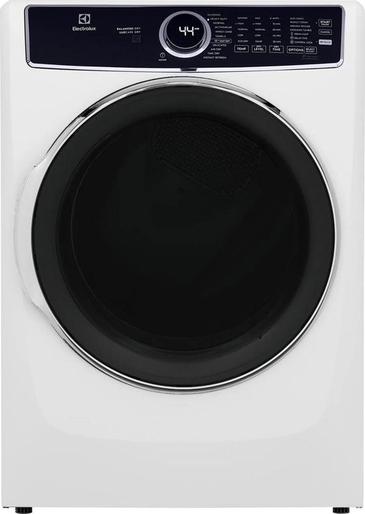 Electrolux ELFE7637AW - Front Load Perfect Steam™ Electric Dryer with Balanced Dry™ and Instant Refresh – 8.0 Cu. Ft.