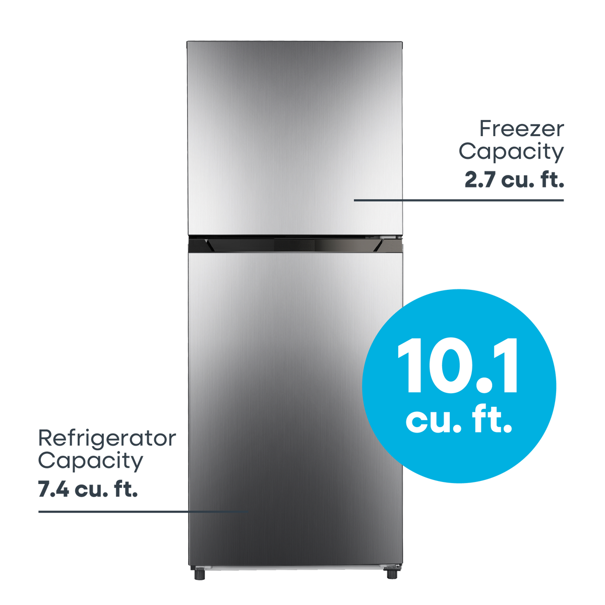 Element ENR10TFGBS - Element Electronics 10.1 cu. ft. Top Freezer Refrigerator - Stainless Steel, ENERGY STAR (ENR10TFGBS)