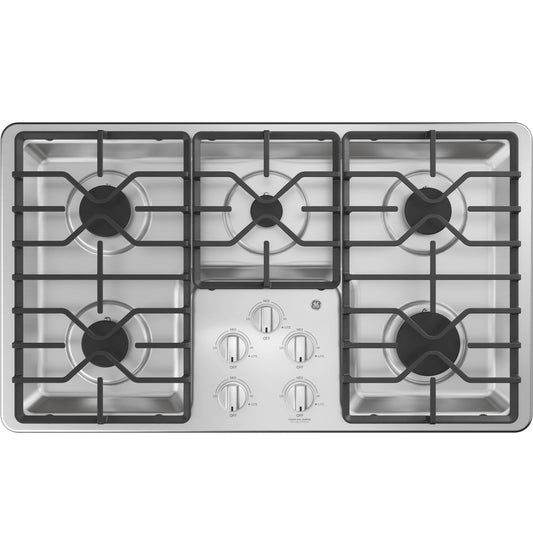 GE JGP3036SLSS - GE® 36" Built-In Gas Cooktop with Dishwasher-Safe Grates