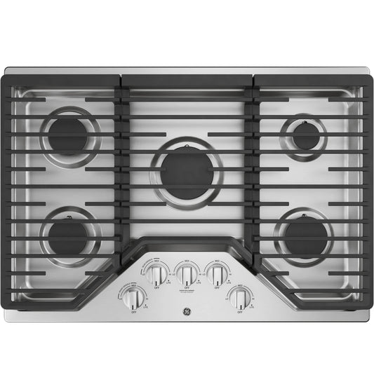 GE JGP5030SLSS - GE® 30" Built-In Gas Cooktop with 5 Burners and Dishwasher Safe Grates