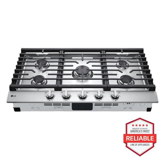 LG CBGJ3623S - 36" Gas Cooktop with 20K BTU and EasyClean® Cooktop