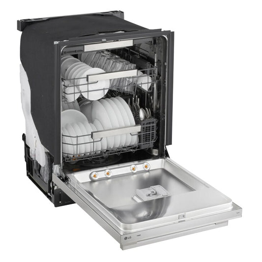 LG LDNTH753S - 24 Inch Smart FlushFit Top Control Dishwasher with 1-Hour Wash & Dry, QuadWash Pro, TrueSteam and Dynamic Heat Dry w/AutoVent Dry