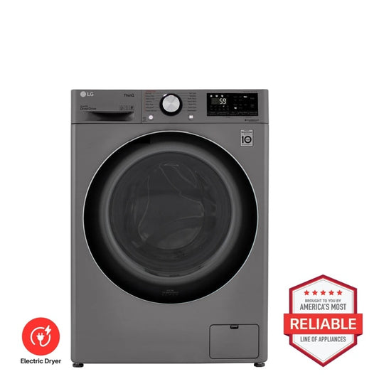 LG WM3555HVA - 2.4 cu. ft. Smart Wi-Fi Enabled Compact Front Load All-In-One Washer/Dryer Combo with Built-In Intelligence
