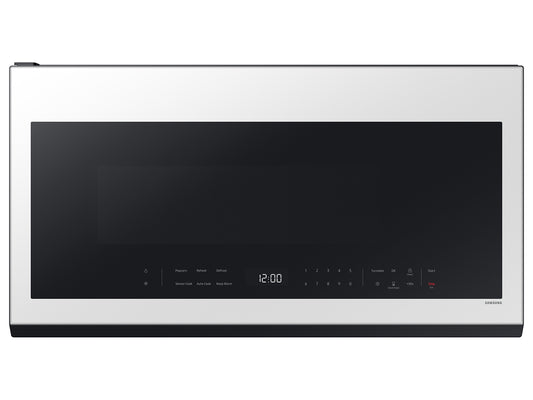 Samsung ME21DB630012 - Bespoke 2.1 cu. ft. Over-the-Range Microwave with Wi-Fi in White Glass