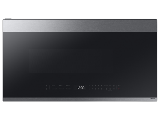 Samsung ME21DG6500SR - Bespoke 2.1 cu. ft. Over-the-Range Microwave with Edge to Edge Glass Display in Fingerprint Resistant Stainless Steel