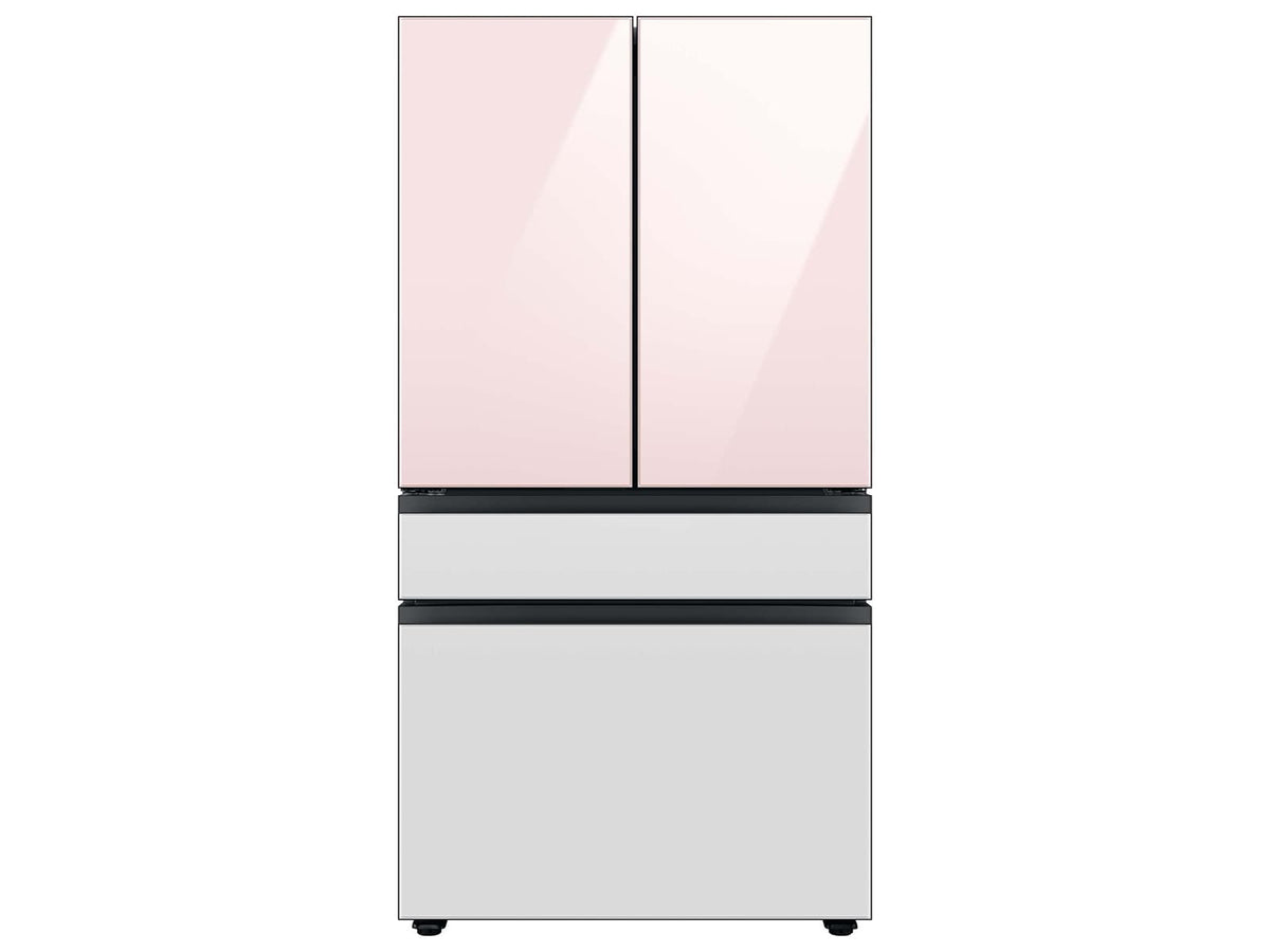 Samsung RA-F36DB412 - Bespoke 4-Door French Door Refrigerator Panel in White Glass - Bottom Panel