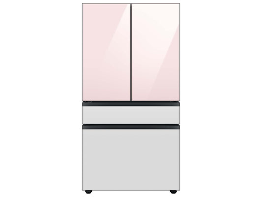 Samsung RA-F36DB412 - Bespoke 4-Door French Door Refrigerator Panel in White Glass - Bottom Panel