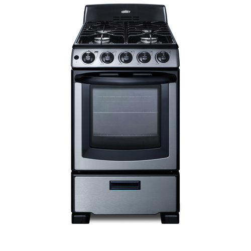 Summit PRO201SS - 20" Wide Gas Range
