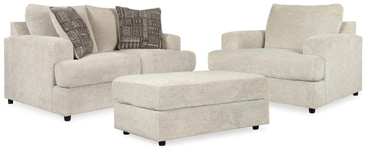 Soletren Loveseat, Oversized Chair and Ottoman