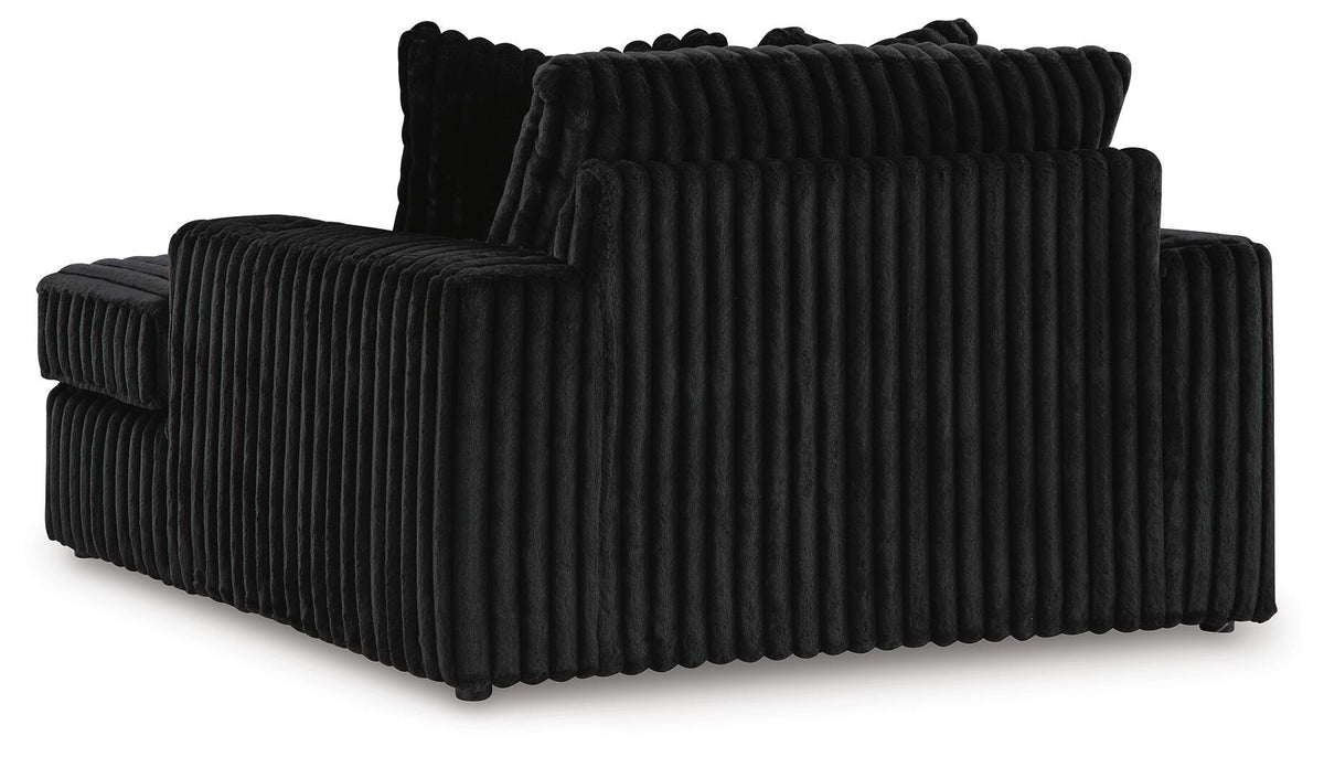 Midnight-Madness Oversized Chaise and Oversized Accent Ottoman