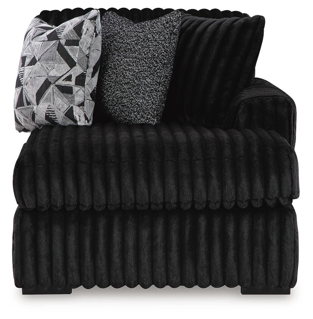 Midnight-Madness 2-Piece Sectional and Oversized Chaise