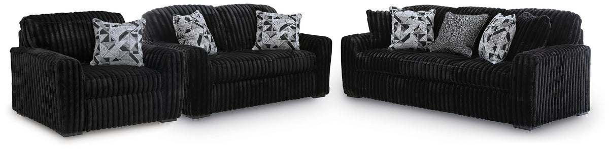 Midnight-Madness Sofa, Loveseat and Oversized Chair