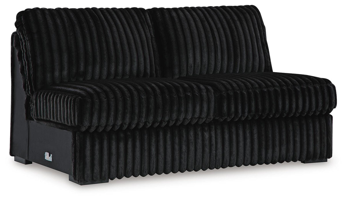 Midnight-Madness 4-Piece Sectional and Oversized Accent Ottoman