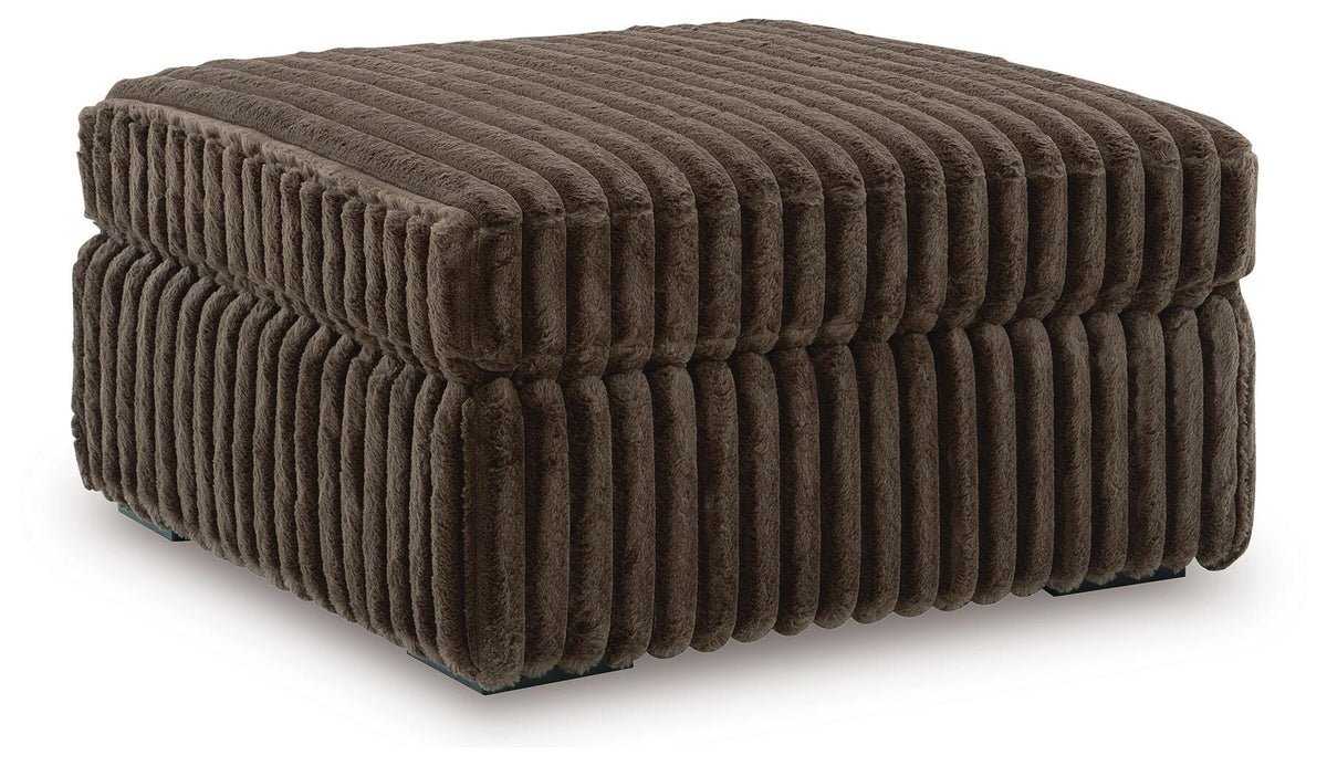 Midnight-Madness Loveseat, Oversized Chaise and Ottoman