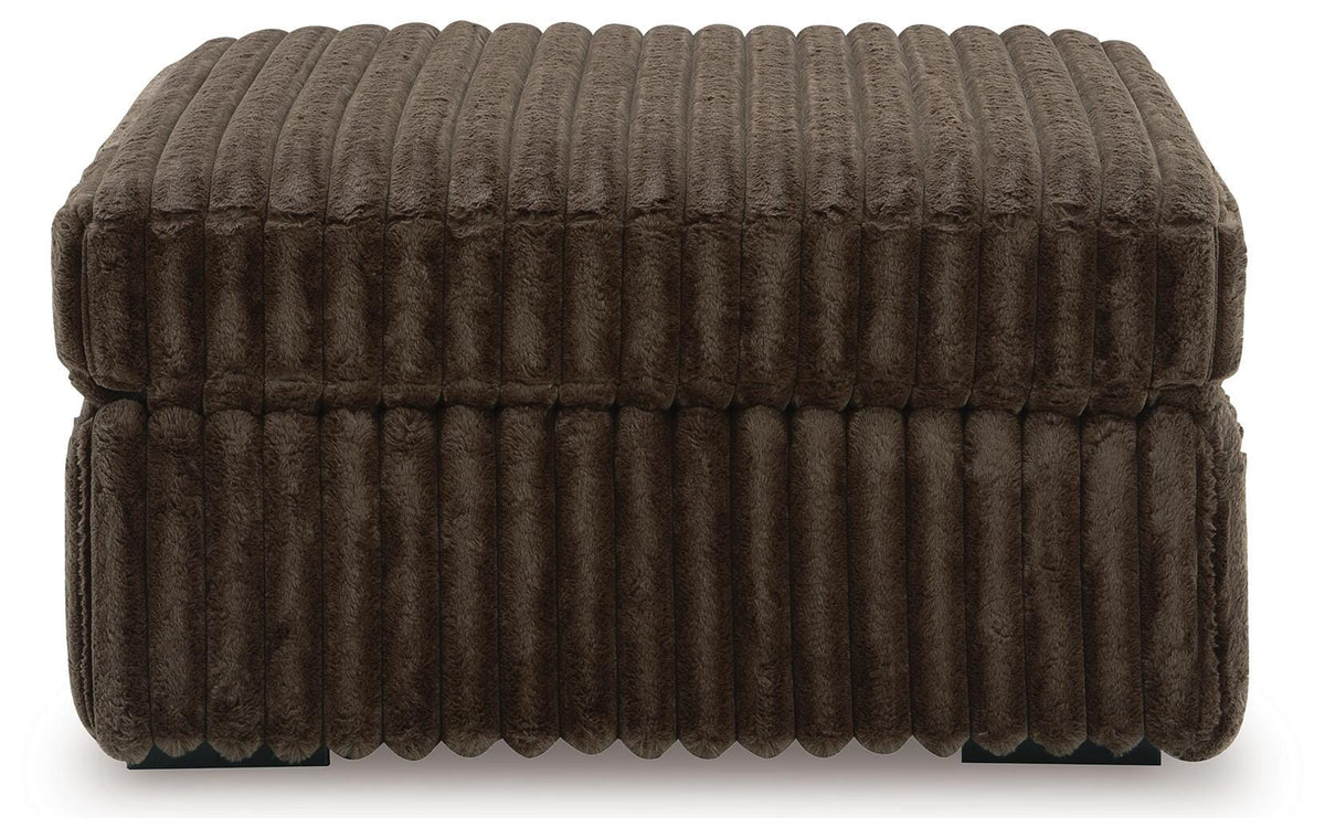 Midnight-Madness Loveseat, Oversized Chaise and Ottoman