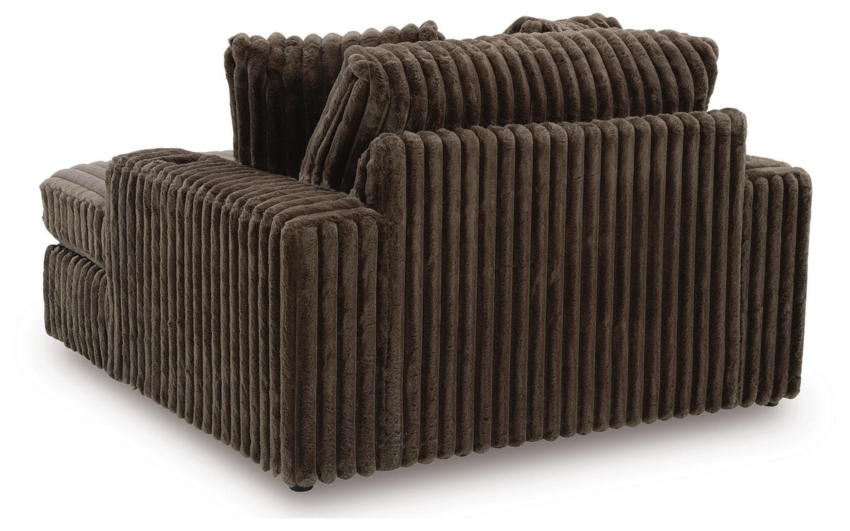 Midnight-Madness Loveseat, Oversized Chaise and Ottoman