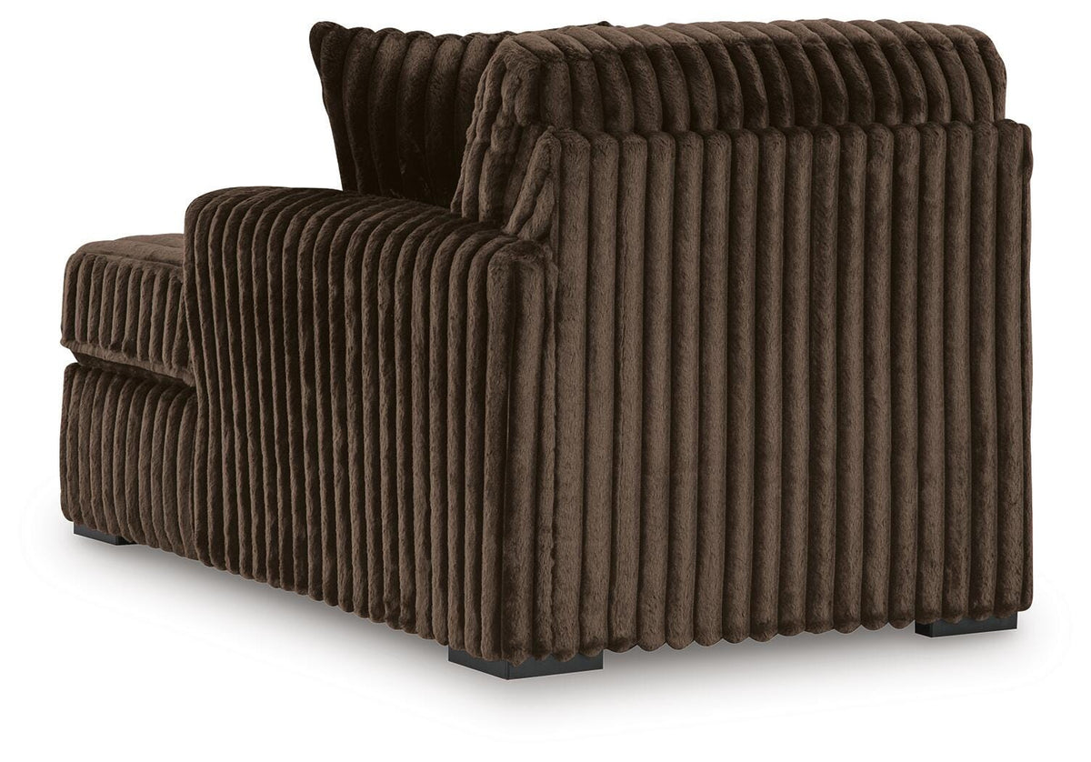 Midnight-Madness 4-Piece Sectional and Oversized Accent Ottoman