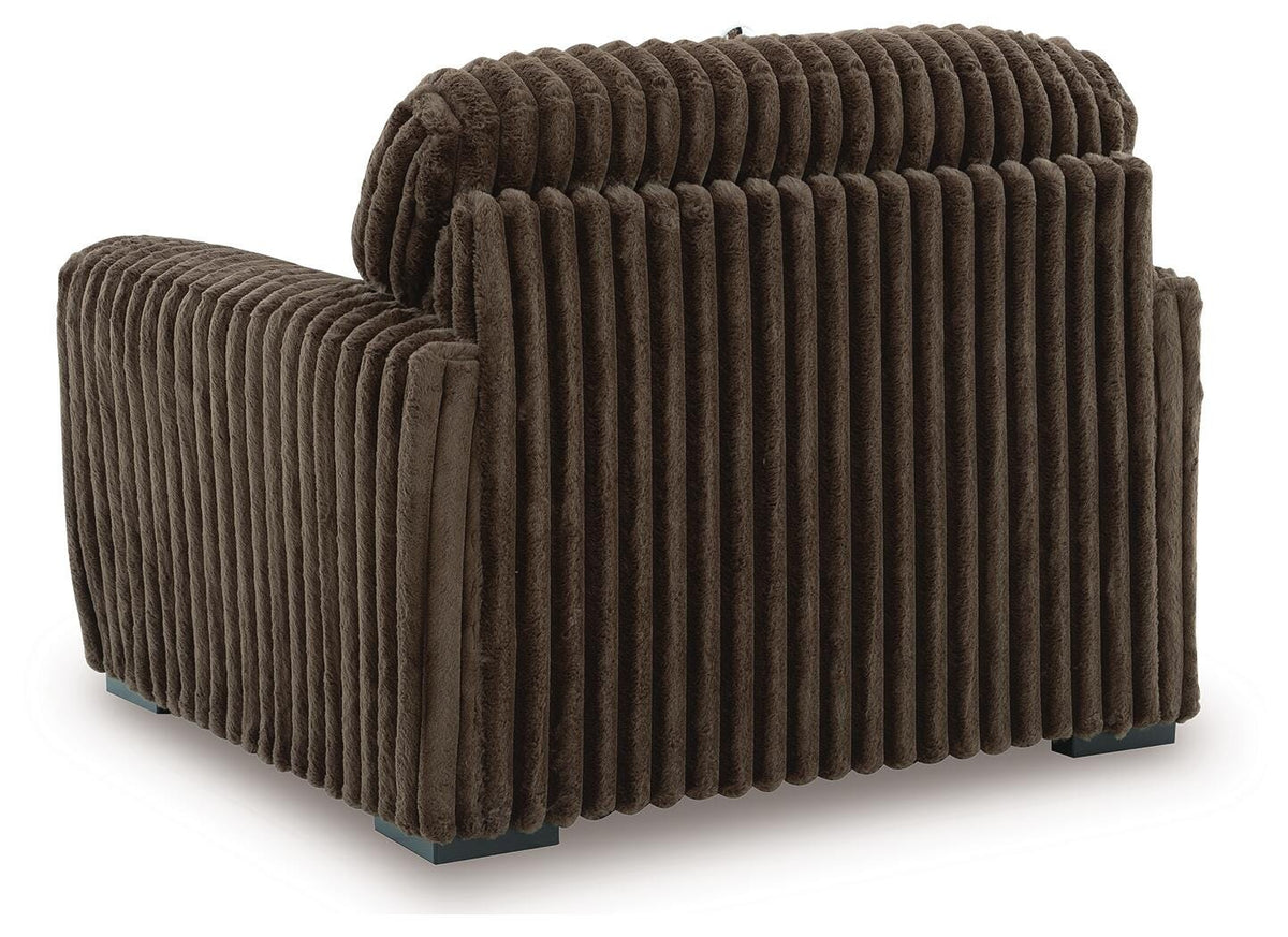 Midnight-Madness Sofa, Oversized Chair and Accent Ottoman