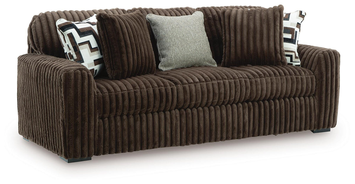 Midnight-Madness Sofa, Oversized Chair and Accent Ottoman