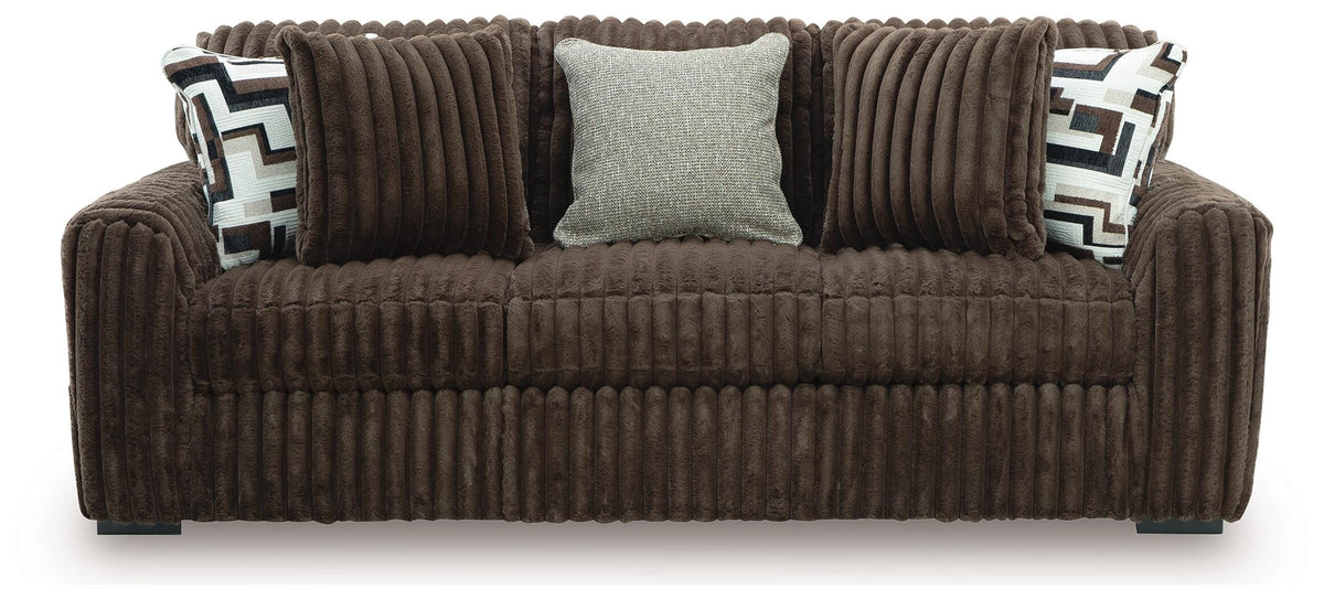 Midnight-Madness Sofa, Oversized Chair and Accent Ottoman