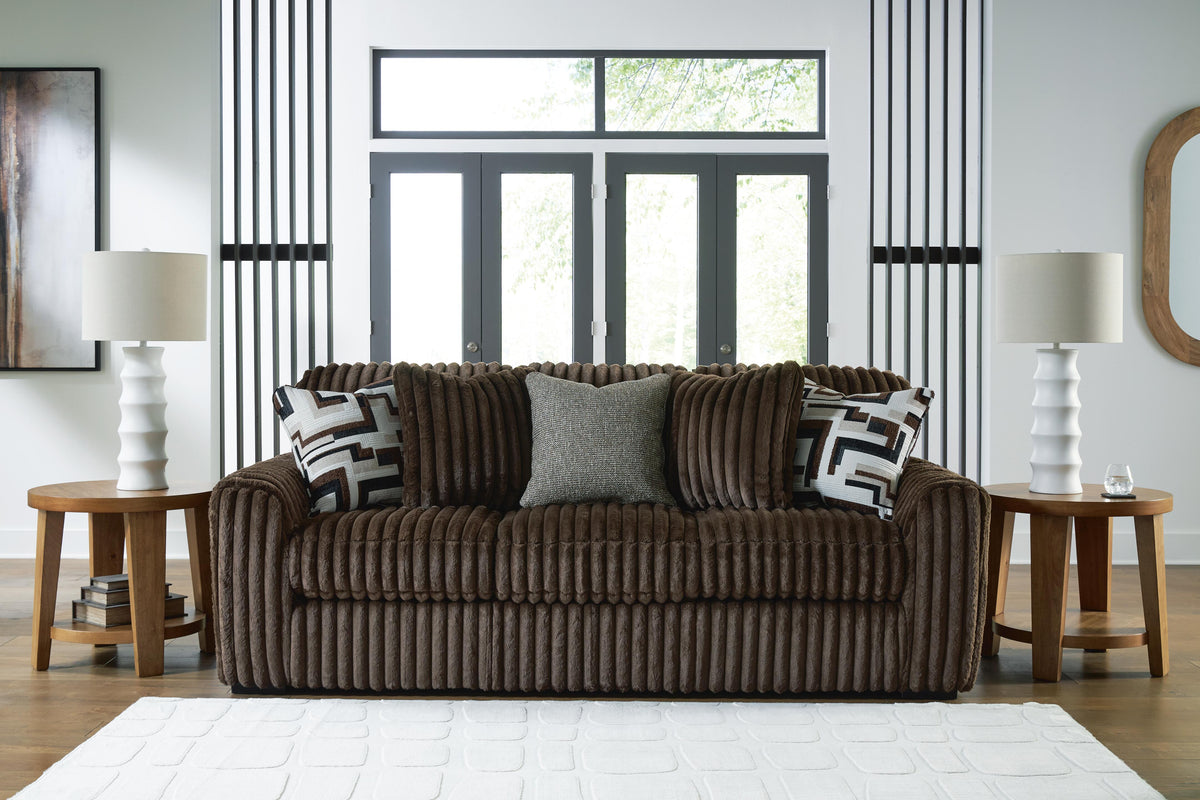 Midnight-Madness Sofa, Oversized Chair and Accent Ottoman