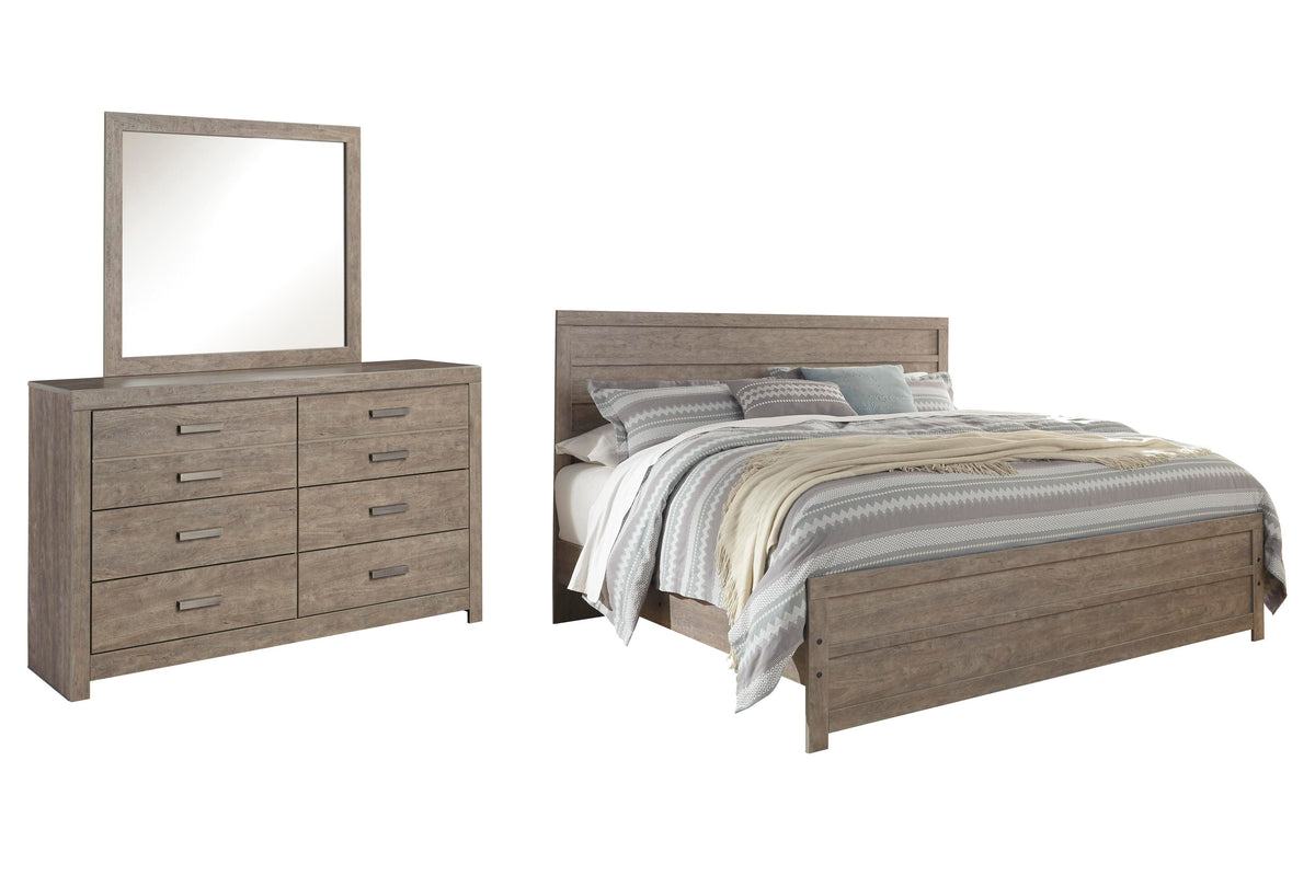 Culverbach King Panel Bed, Dresser and Mirror