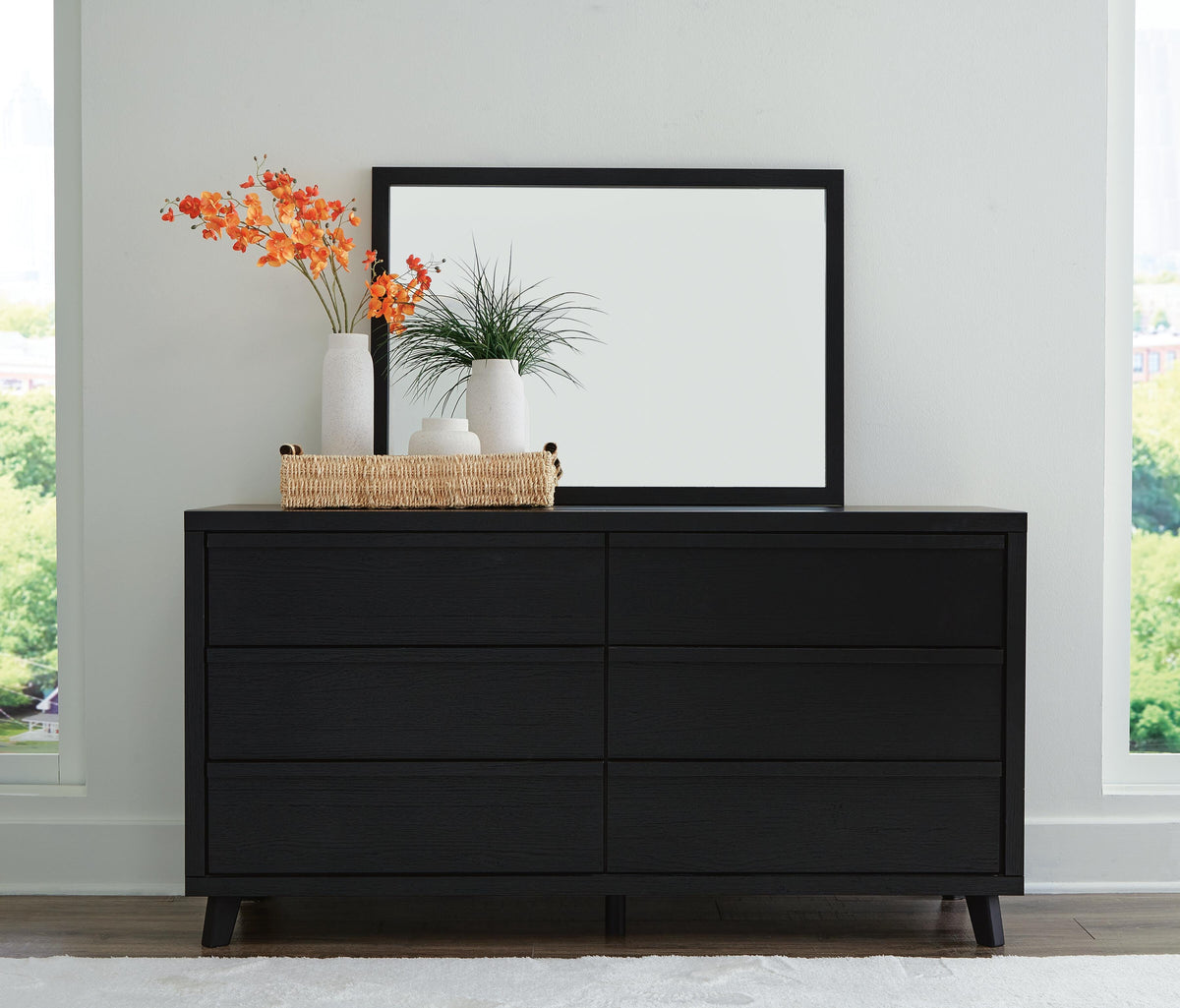 Danziar Full Panel Bed, Dresser and Mirror