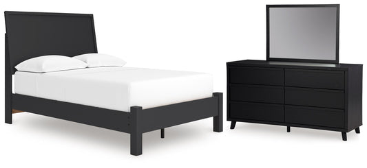 Danziar Full Panel Bed, Dresser and Mirror
