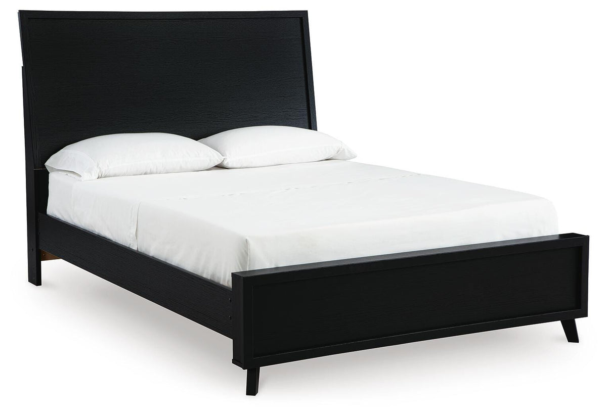 Danziar Queen Panel Platform Bed and 2 Nightstands