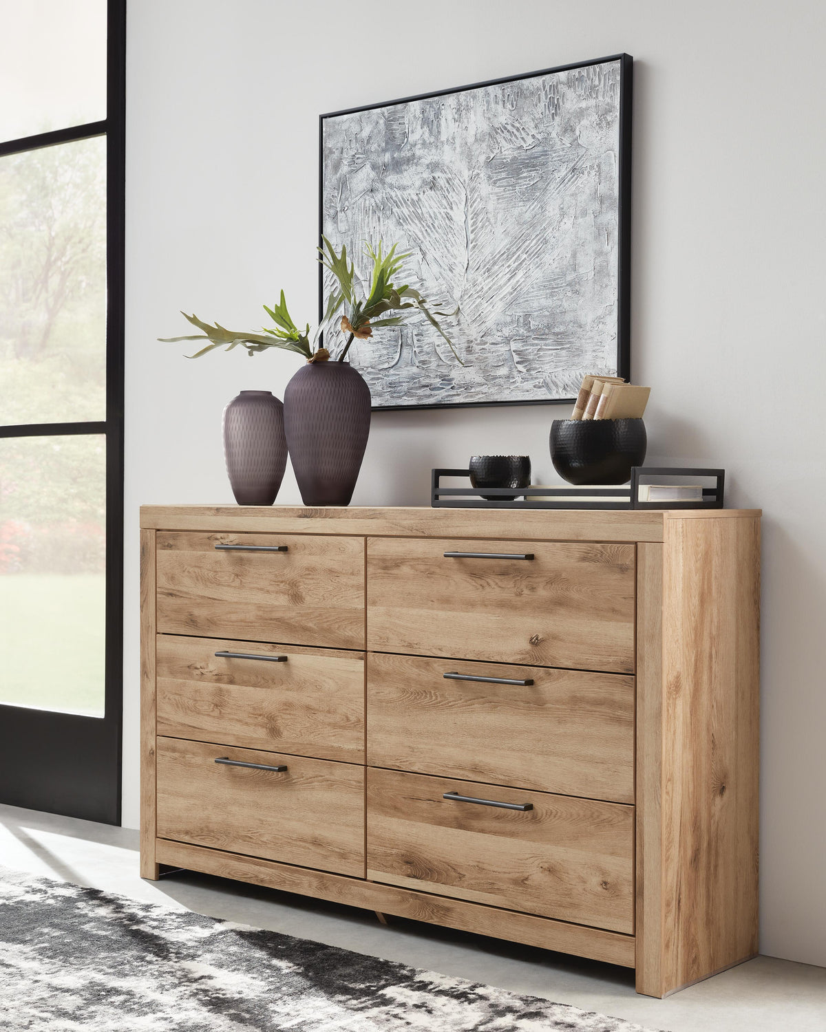 Hyanna King Panel Storage Bed, Dresser and 2 Nightstands