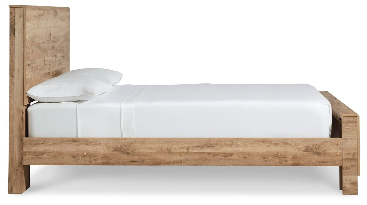 Hyanna Queen Panel Bed with Dresser, Mirror and 1 Nightstand