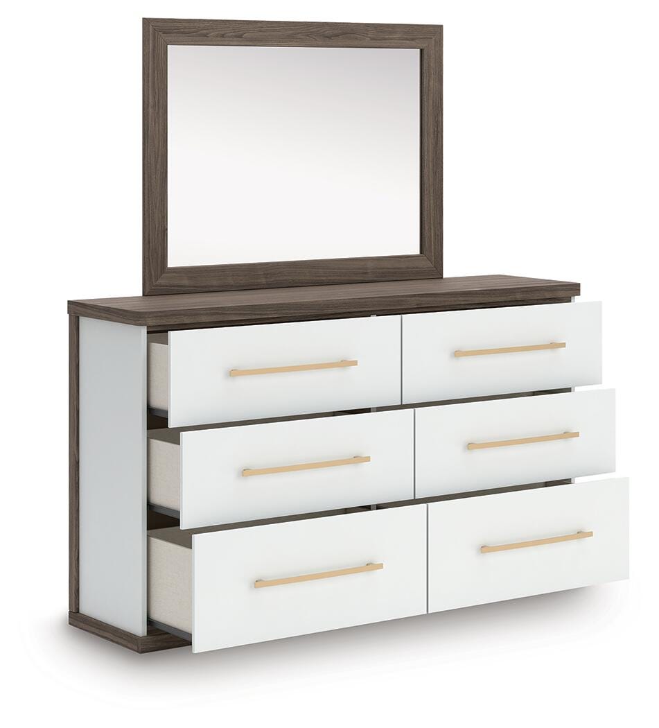 Kendanport King Platform Bed, Dresser, Mirror and Nightstand