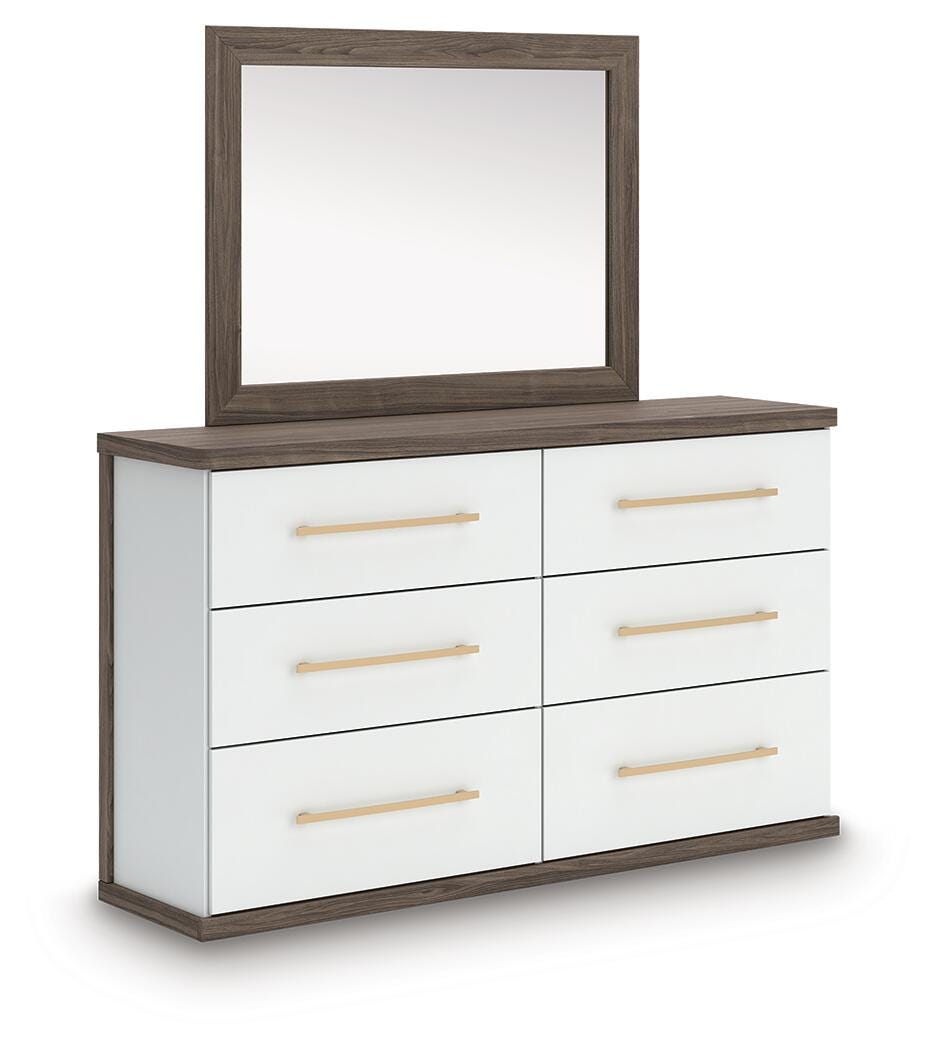 Kendanport King Platform Bed, Dresser, Mirror and Nightstand