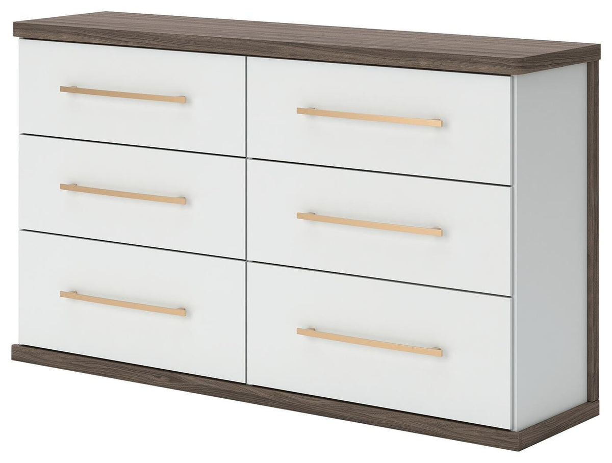 Kendanport King Upholstered Bed, Dresser and Nightstand