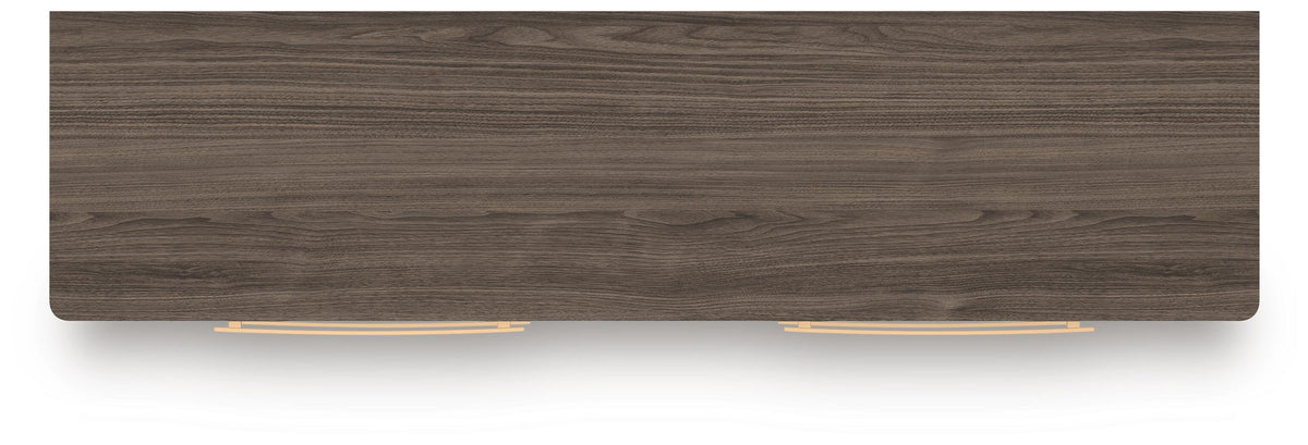 Kendanport Queen Upholstered Bed, Dresser and Nightstand